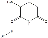 3-Aminopiperidine-2,6-dione hydrobromide Struktur