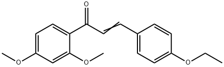 (2E)-1-(2,4-dimethoxyphenyl)-3-(4-ethoxyphenyl)prop-2-en-1-one Struktur