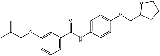 3-[(2-methyl-2-propen-1-yl)oxy]-N-[4-(tetrahydro-2-furanylmethoxy)phenyl]benzamide Structure