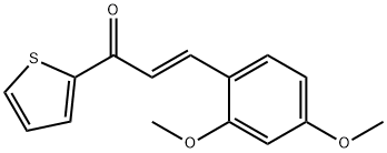 (2E)-3-(2,4-dimethoxyphenyl)-1-(thiophen-2-yl)prop-2-en-1-one 化学構造式