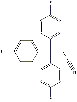 3,3,3-tris(4-fluorophenyl)propanenitrile 化学構造式