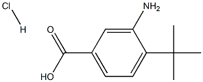3-AMINO-4-(TERT-BUTYL)BENZOIC ACID HYDROCHLORIDE,91246-68-3,结构式