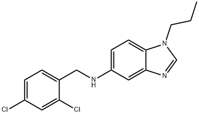 N-[(2,4-dichlorophenyl)methyl]-1-propylbenzimidazol-5-amine,912780-51-9,结构式