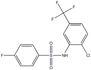 N-[2-chloro-5-(trifluoromethyl)phenyl]-4-fluoro-benzenesulfonamide,91308-59-7,结构式