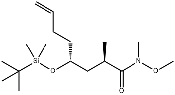 (2R,4R)-4-(tert-butyldimethylsilyloxy)-N-methoxy-N,2-dimethyloct-7-enamide Structure