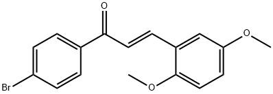 (2E)-1-(4-bromophenyl)-3-(2,5-dimethoxyphenyl)prop-2-en-1-one, 915032-80-3, 结构式