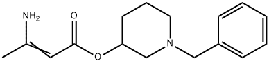 2-Butenoic acid, 3-amino-, 1-(phenylmethyl)-3-piperidinyl ester Structure