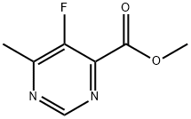 5-氟-6-甲基-嘧啶-4-羧酸甲酯 结构式