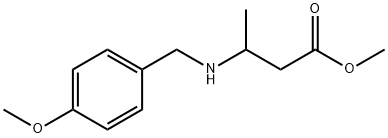 methyl 3-{[(4-methoxyphenyl)methyl]amino}butanoate Structure