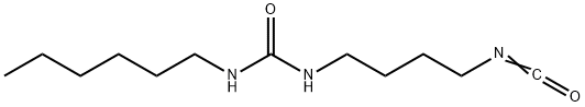 Urea, N-hexyl-N'-(4-isocyanatobutyl)- Structure