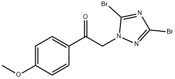 2-(3,5-dibromo-1H-1,2,4-triazol-1-yl)-1-(4-methoxyphenyl)ethan-1-one Structure