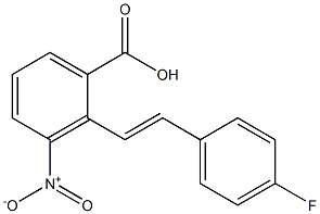 Benzoic acid, 2-[(1E)-2-(4-fluorophenyl)ethenyl]-3-nitro- Structure