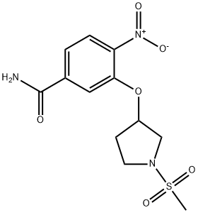 3-(1-methanesulfonyl-pyrrolidin-3-yloxy)-4-nitro-benzamide Structure