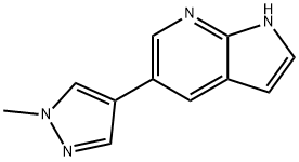 5-(1-甲基-1H-吡唑-4-基)-1H-吡咯并[2,3-B]吡啶,918522-51-7,结构式