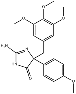 2-amino-5-(4-methoxyphenyl)-5-[(3,4,5-trimethoxyphenyl)methyl]-4,5-dihydro-1H-imidazol-4-one Structure