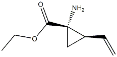 Cyclopropanecarboxylic acid, 1-amino-2-ethenyl-, ethyl ester, (1S,2R)- 结构式