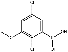 2,5-Dichloro-3-methoxyphenylboronic acid 化学構造式