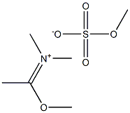Methanaminium, N-(1-methoxyethylidene)-N-methyl-, methyl sulfate Struktur