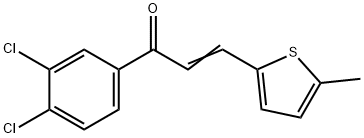 (2E)-1-(3,4-dichlorophenyl)-3-(5-methylthiophen-2-yl)prop-2-en-1-one Structure