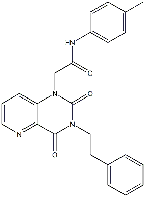 2-[2,4-dioxo-3-(2-phenylethyl)pyrido[3,2-d]pyrimidin-1-yl]-N-(4-methylphenyl)acetamide Struktur