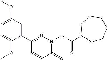 2-[2-(azepan-1-yl)-2-oxoethyl]-6-(2,5-dimethoxyphenyl)pyridazin-3-one Structure