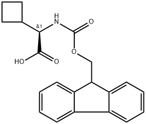 (R)-a-(Fmoc-amino)cyclobutaneacetic acid Struktur