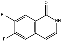 7-溴-6-氟异喹啉-1(2H)-酮 结构式