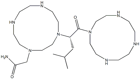 1,4,7,10-Tetraazacyclododecane-1-acetamide,N-[(1S)-3-methyl-1-(1,4,7,10-tetraazacyclododec-1-ylcarbonyl)butyl]- Structure