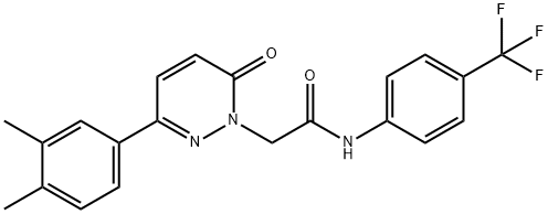 2-[3-(3,4-dimethylphenyl)-6-oxopyridazin-1-yl]-N-[4-(trifluoromethyl)phenyl]acetamide Structure