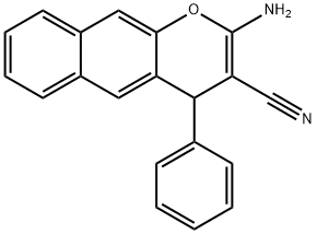 2-AMINO-3-CYANO-4-PHENYL-4H-BENZO[G]CHROMENE Structure