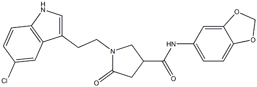 924974-35-6 N-(1,3-benzodioxol-5-yl)-1-[2-(5-chloro-1H-indol-3-yl)ethyl]-5-oxopyrrolidine-3-carboxamide