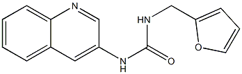 1-(furan-2-ylmethyl)-3-quinolin-3-ylurea 结构式