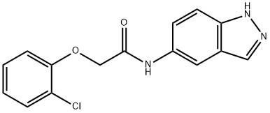 2-(2-chlorophenoxy)-N-(1H-indazol-5-yl)acetamide 化学構造式