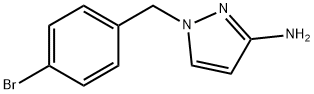 1-[(4-bromophenyl)methyl]pyrazol-3-amine Struktur