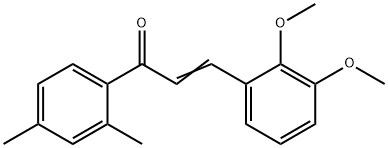 (2E)-3-(2,3-dimethoxyphenyl)-1-(2,4-dimethylphenyl)prop-2-en-1-one, 926406-49-7, 结构式
