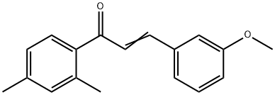 (2E)-1-(2,4-dimethylphenyl)-3-(3-methoxyphenyl)prop-2-en-1-one Struktur