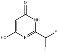 2-Difluoromethyl-6-hydroxy-3H-pyrimidin-4-one 化学構造式