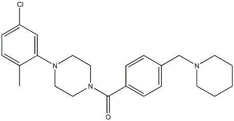 [4-(5-chloro-2-methylphenyl)piperazin-1-yl]-[4-(piperidin-1-ylmethyl)phenyl]methanone Struktur