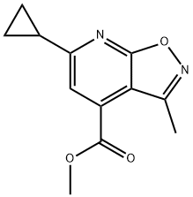 6-环丙基-3-甲基异噁唑并[5,4-B]吡啶-4-羧酸甲酯, 931997-41-0, 结构式