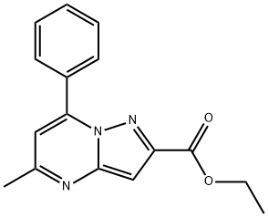 ethyl 5-methyl-7-phenylpyrazolo[1,5-a]pyrimidine-2-carboxylate,932240-87-4,结构式