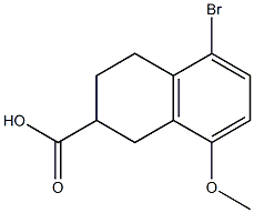 2-Naphthalenecarboxylicacid, 5-bromo-1,2,3,4-tetrahydro-8-methoxy- Structure