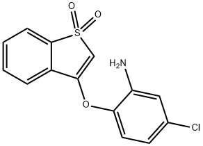 3-(2-氨基-4-氯苯氧基)苯并[B]噻吩 1,1-二氧化 结构式