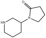 1-(哌啶-3-基)吡咯烷-2-酮 结构式