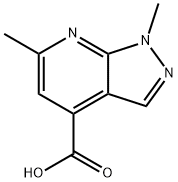 1,6-Dimethylpyrazolo[3,4-b]pyridine-4-carboxylic acid Struktur