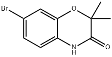 2,2-二甲基-7-溴-2H-苯并[B][1,4]噁嗪-3(4H)-酮 结构式