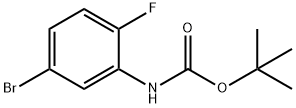 N-(5-溴-2-氟苯基)氨基甲酸叔丁酯,935285-60-2,结构式