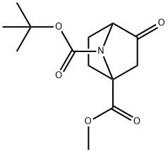 7-TERT-BUTYL 1-METHYL 3-OXO-7-AZABICYCLO[2.2.1]HEPTANE-1,7-DICARBOXYLATE Struktur