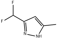 3-(DIFLUOROMETHYL)-5-METHYL-1H-PYRAZOLE 化学構造式