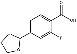 4-(1,3-DIOXOLAN-2-YL)-2-FLUOROBENZOIC ACID Structure