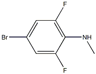 4-bromo-2,6-difluoro-N-methylaniline,93661-77-9,结构式